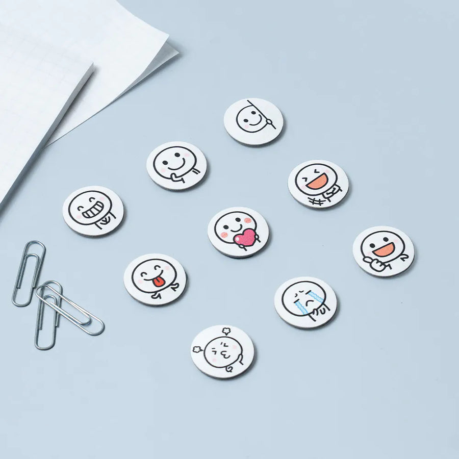 LHiDS X O-Jirou Emoji Mini Magnetic Sticker Set (9pcs per pack)