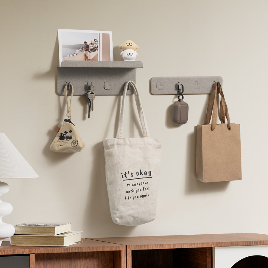 EasyHouse Wall Mount Organizer-Hook & Shelf