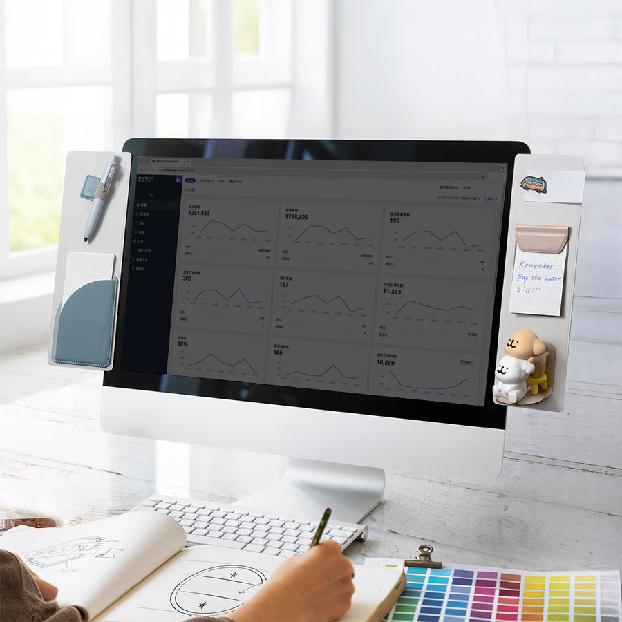 Magnetic Monitor Memo Board
