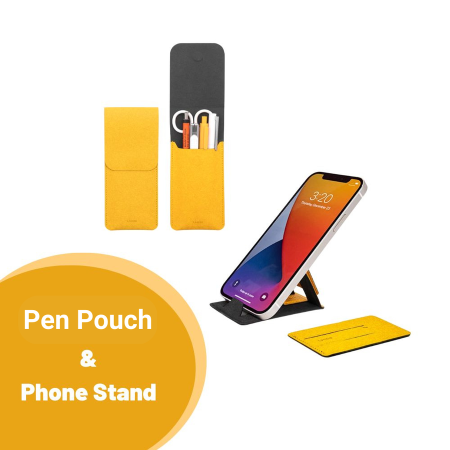 Pen Pouch + Phone Stand